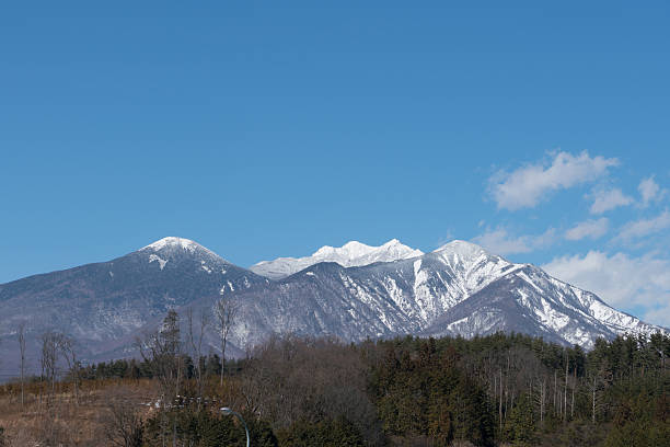 istock Japanese mountains in winter 623295320