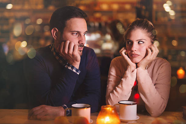 Sad couple having a conflict Sad couple having a conflict and relationship problems bad relationship stock pictures, royalty-free photos & images