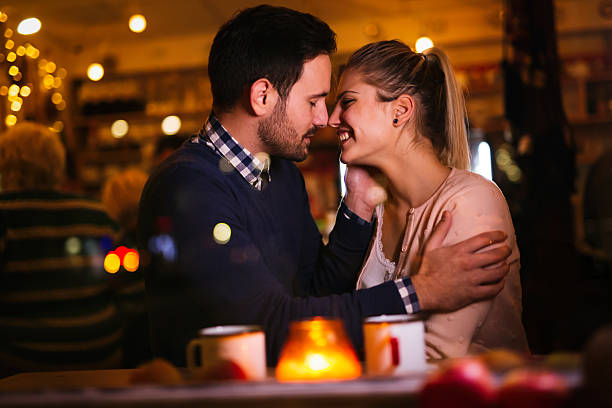 istock Romantic couple dating at night 623298270