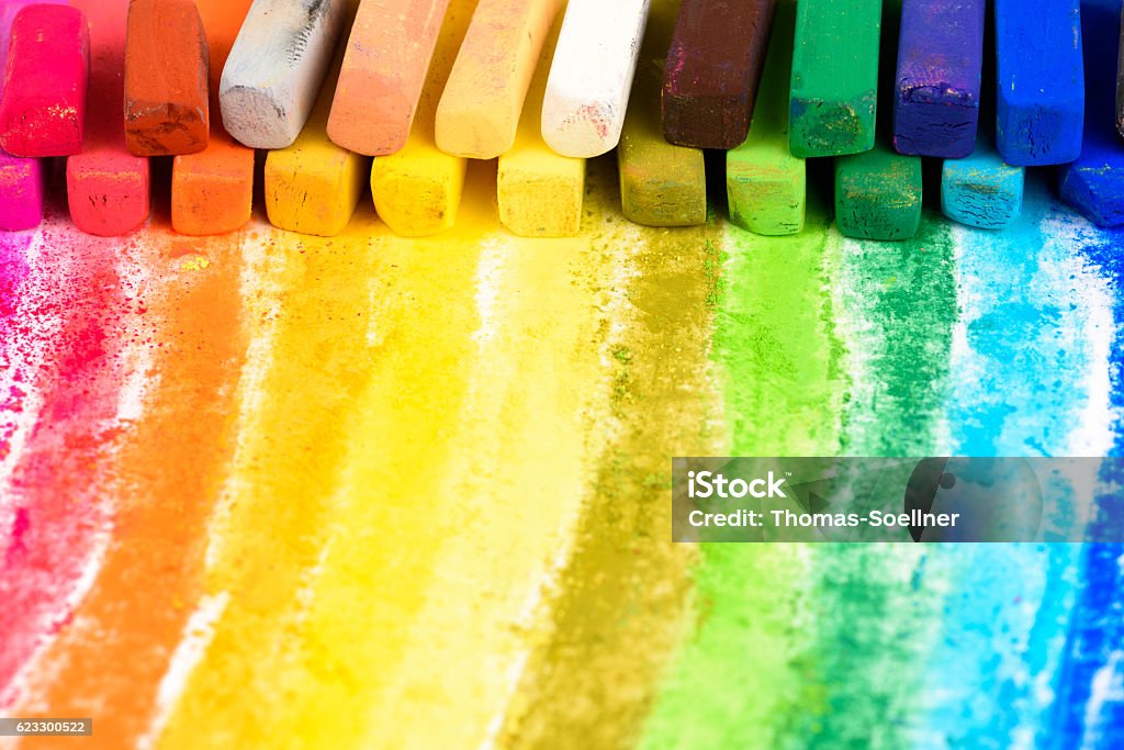 Chalk pastel Chalk pastel different colors Pastel Crayon Stock Photo