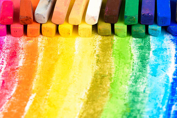 Chalk pastel Chalk pastel different colors pastel crayon photos stock pictures, royalty-free photos & images