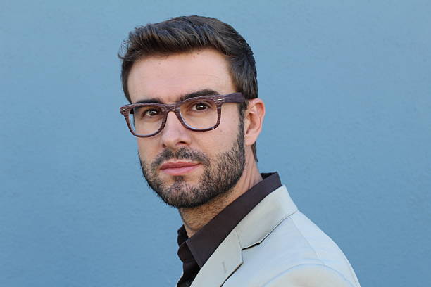 istock Closeup of gorgeous man wearing eyeglasses 623301936