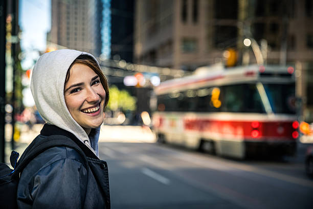 istock Beautiful young woman in downtown Toronto 623302238