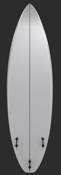 istock Illustration of a white surf board - buttom view 623303766