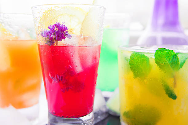 Different kinds of fresh lemonades