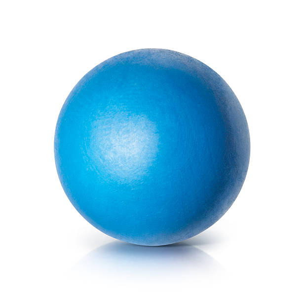 blue ball 3d illustration - blue ball imagens e fotografias de stock