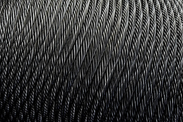 istock Rope hank. Close-up photo resembling fabric structure. Abstract industrial background 623307434