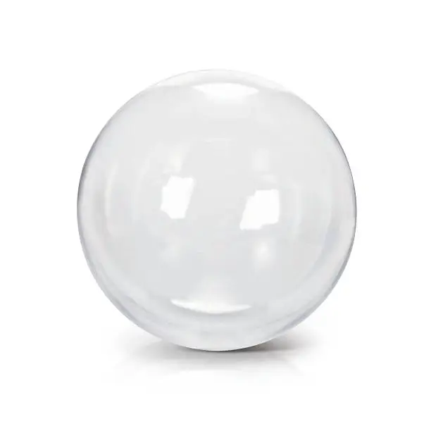 Photo of Clear glass ball 3D illustration