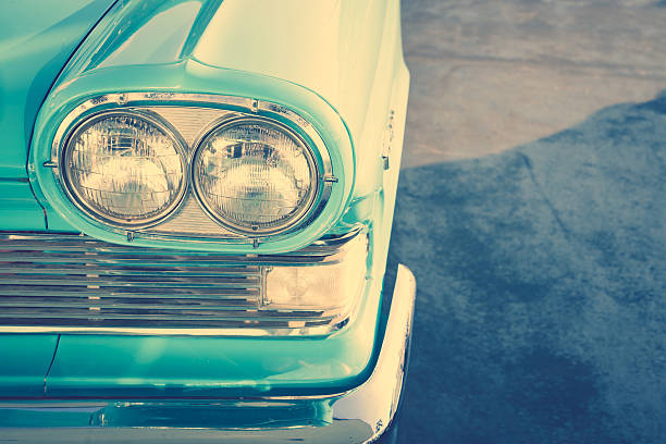 istock Headlights on a vintage car 623344890
