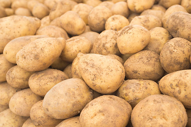 istock Fresh potatoes. Potatoes in the market. 623345240