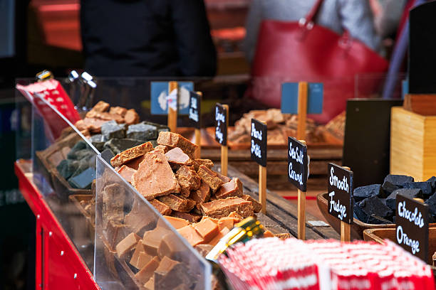istock Sea Salt Caramel, Fudge And Other Sweets on Display 623348814