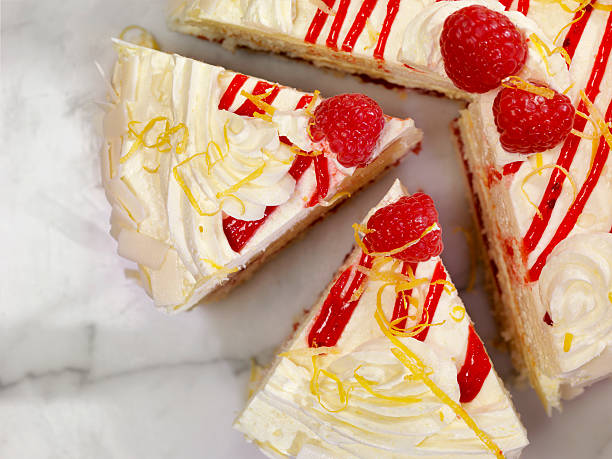Triple Layered Lemon, Raspberry Cake