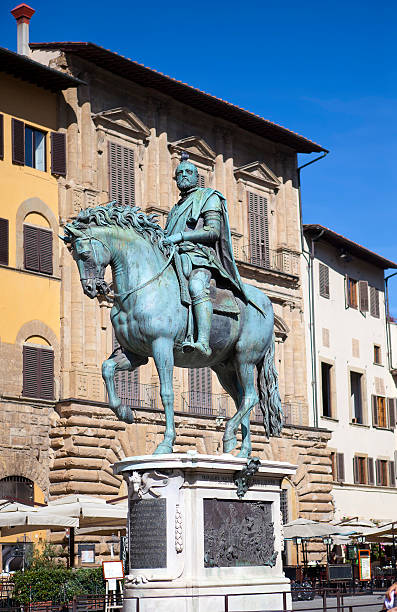 Monument of Cosimo Medici  Italy. Florence. Piazza della Signoria. Monument of Cosimo Medici (1519-74) Italy. Florence. Piazza della Signoria. Cosimo stock pictures, royalty-free photos & images