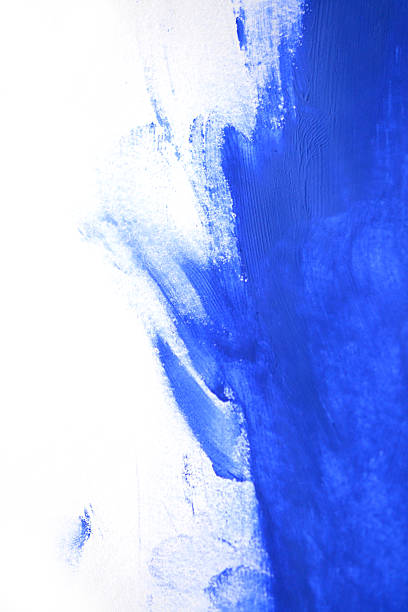 istock strokes of blue paint made by a finger 623350982