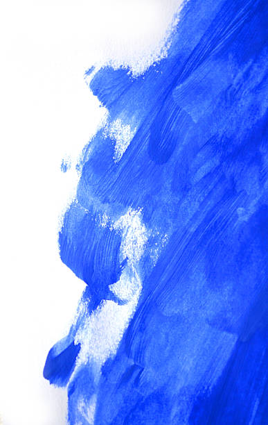 istock strokes of blue paint made by a finger 623352488
