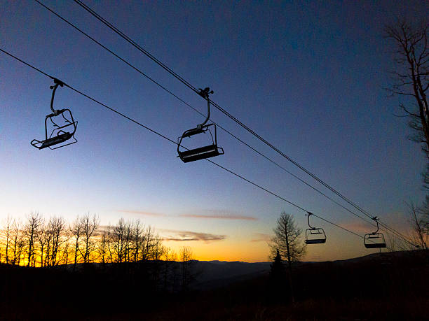 istock Ski Chairlift Silhouette At Sunset 623353464