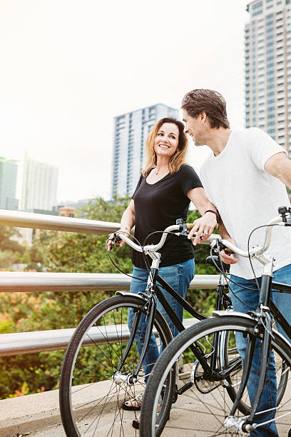 istock Mature Couple With Bikes in Austin Texas 623355668