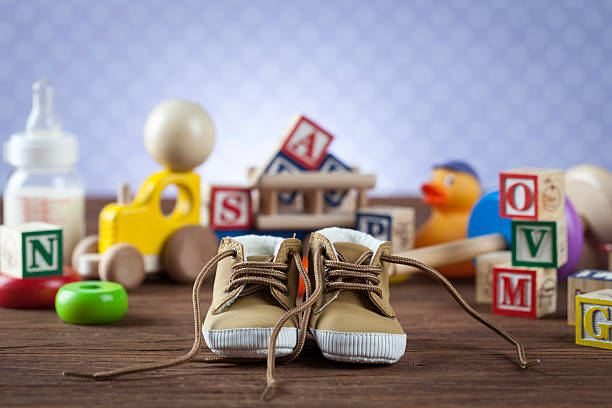 istock Children's World toy on a wooden background. 623355922