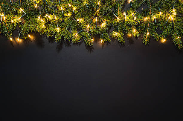 istock Christmas decoration background over black chalkboard 623358424