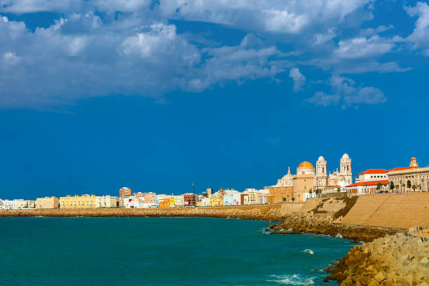istock Beach and Cathedral in Cadiz, Andalusia, Spain 623359914