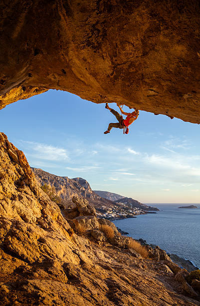 istock Male climber on overhanging cliff 623361652