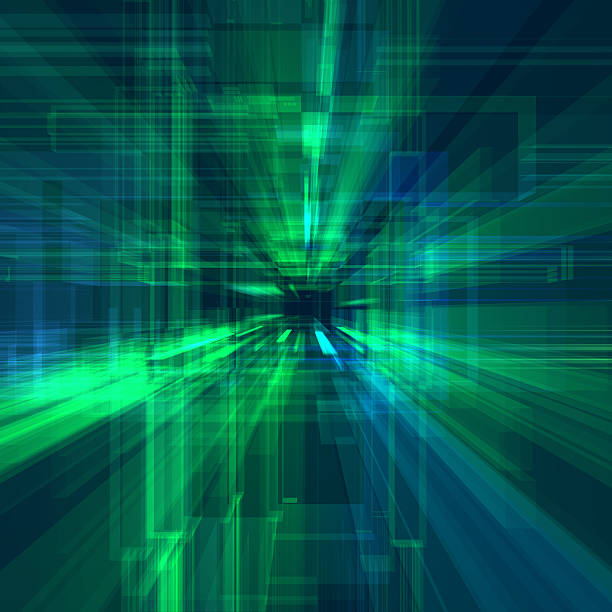 Abstract futuristic background with green and blue rays Abstract futuristic background with green and blue rays. 3d technology abstract arise and shine stock pictures, royalty-free photos & images