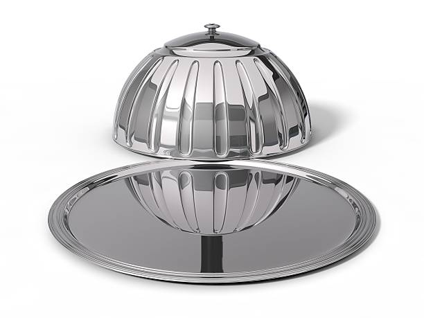 istock illustration of Restaurant cloche. in opened position. 623363194