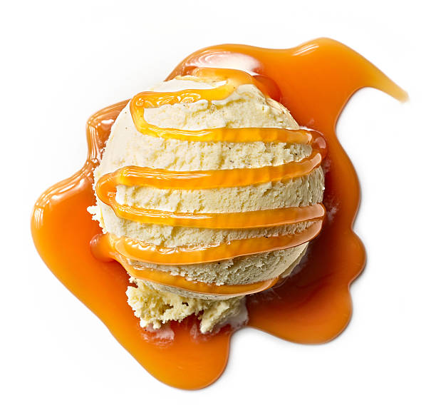 istock vanilla ice cream with caramel sauce 623364154