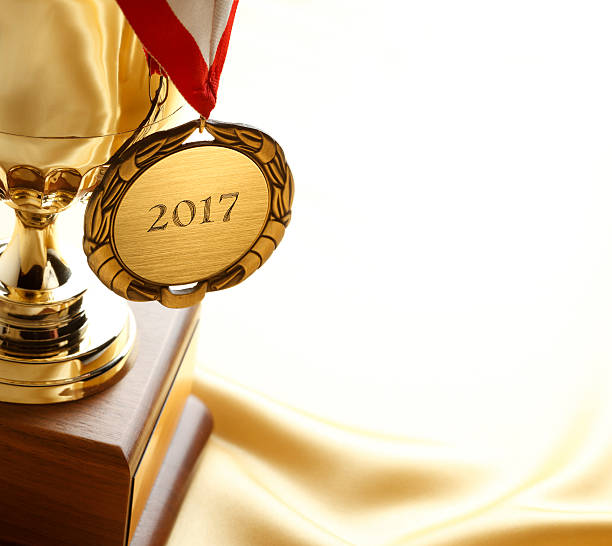 istock Gold Medal and Trophy With Year 2017 623365904