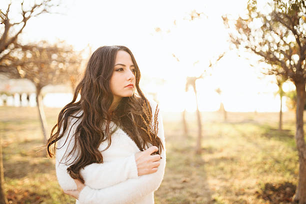 Beautiful woman in park