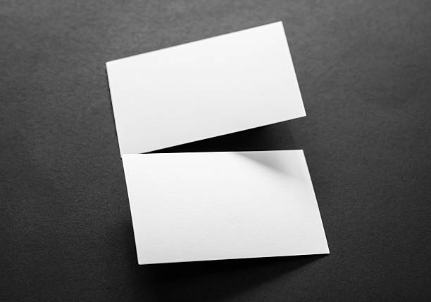 istock Business card on black background 623368058