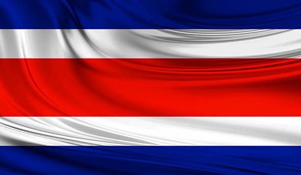 istock National waving flag of Costa Rica on a silk drape 623369212