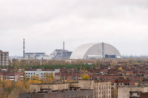 istock Chernobyl exclusion zone. Empty, abandoned Pripyat city. View on fourth 623369824