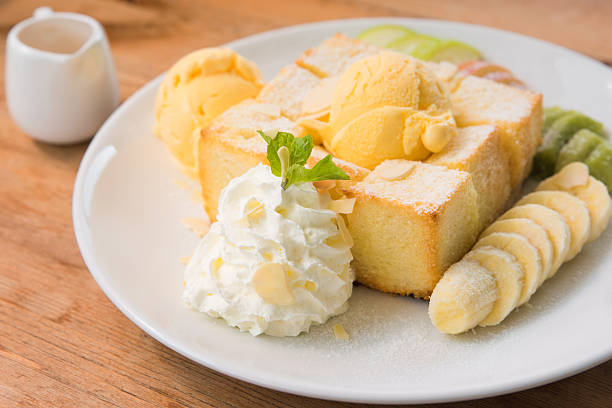 Sweet dessert  with ice cream for healthy