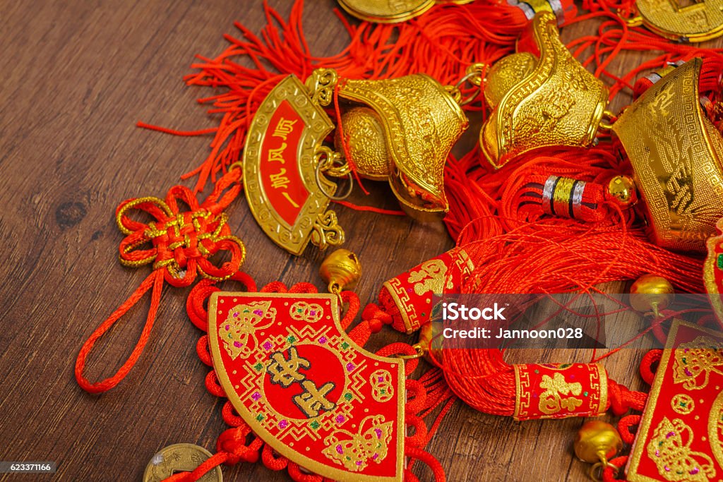 Close-up of Chinese New Year decoration Art Stock Photo