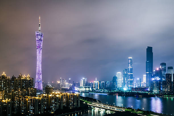istock Magic urban night at guangzhou 623372386