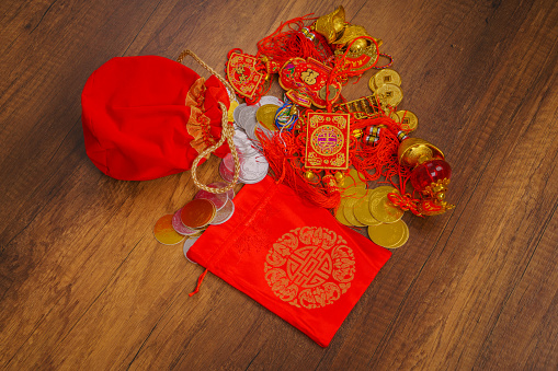 Close-up of Chinese New Year Gift Bag
