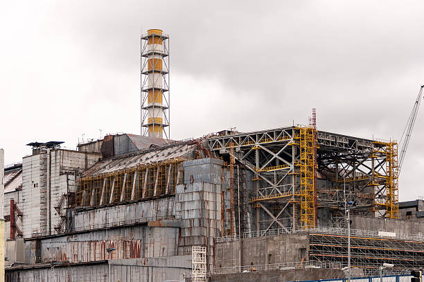 istock Chernobyl nuclear power plant. View on old destroyed sarcophagus before 623373276