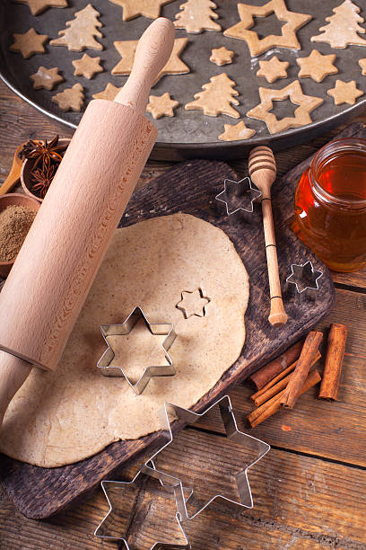 istock Making Christmas Cookies with traditional gingerbread cookies ingredients 623377682
