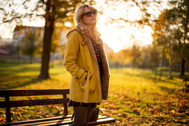 istock Sensual woman in a park on autumn day 623378460