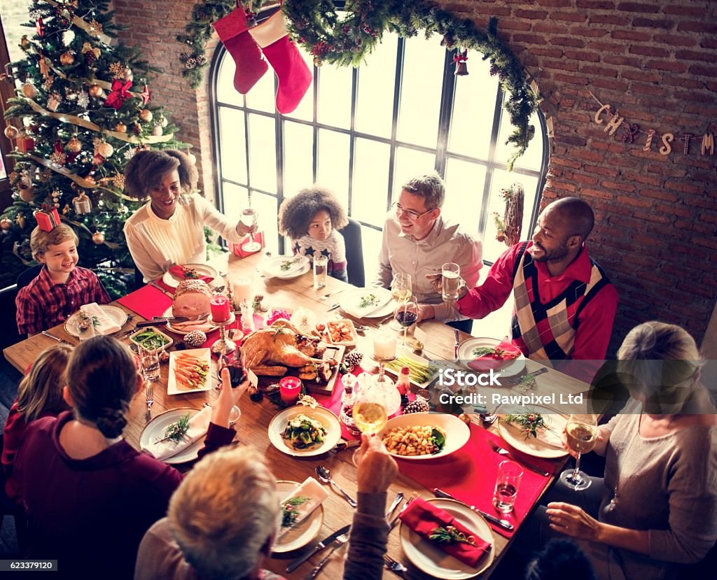 Family Together Christmas Celebration Concept Christmas Stock Photo