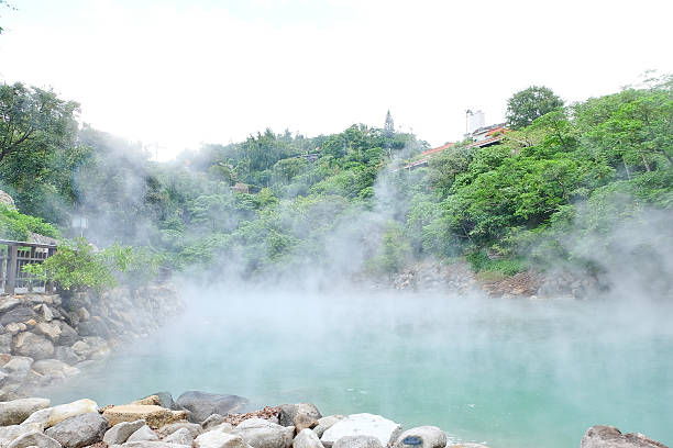 istock Hot steam at thermal valley, Beitou, Taipei, 623382476