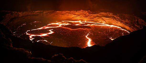 istock Erta Ale volcano crater, melting lava, Danakil depression, Ethiopia 623385318