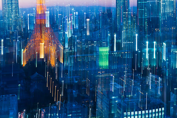 istock Abstract Tokyo Skyline at Dusk 623424274