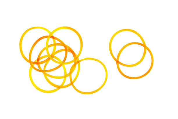 istock Pile of rubber bands isolated on white background 623427920