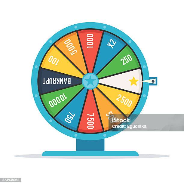 Wheel Of Fortune With Numbers Stock Illustration - Download Image Now - Wheel Of Fortune, Wheel, Spinning