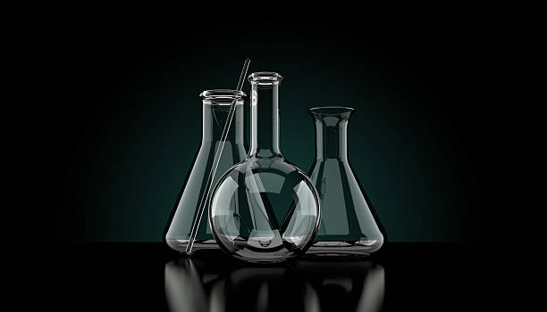 science-konzept - laboratory glassware stock-fotos und bilder