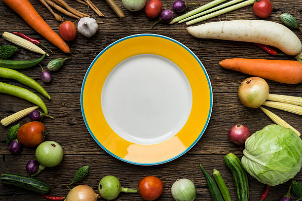 istock Fresh farmers market fruit and vegetable from above 623443422