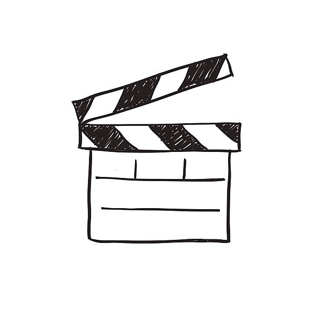 illustrations, cliparts, dessins animés et icônes de film clapper board vector. - on board camera