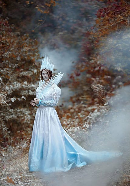 istock Ice queen coming to autumn forest 623444702